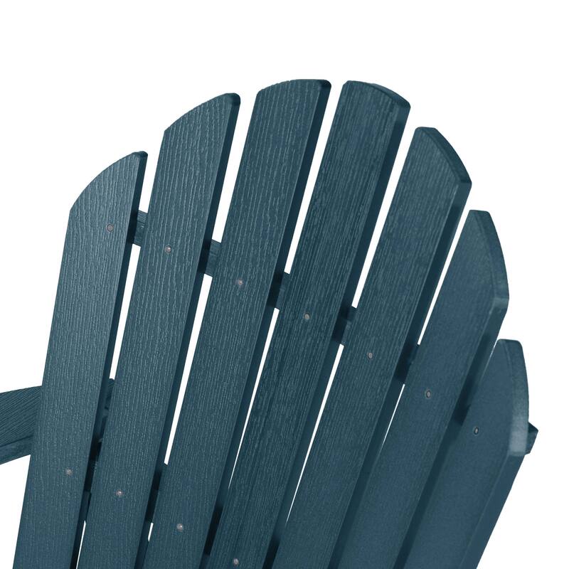 Eco-friendly Synthetic Wood Folding and Reclining Adirondack Chair