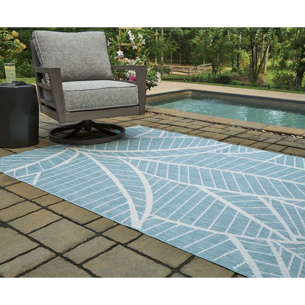 Signature Design by Ashley Hulsia Ivory/Aqua Rug