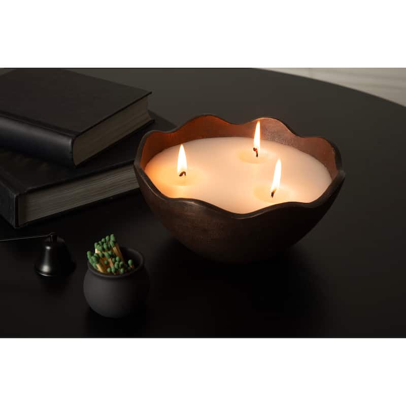 Kate and Laurel Alessia Metal Candle Bowl