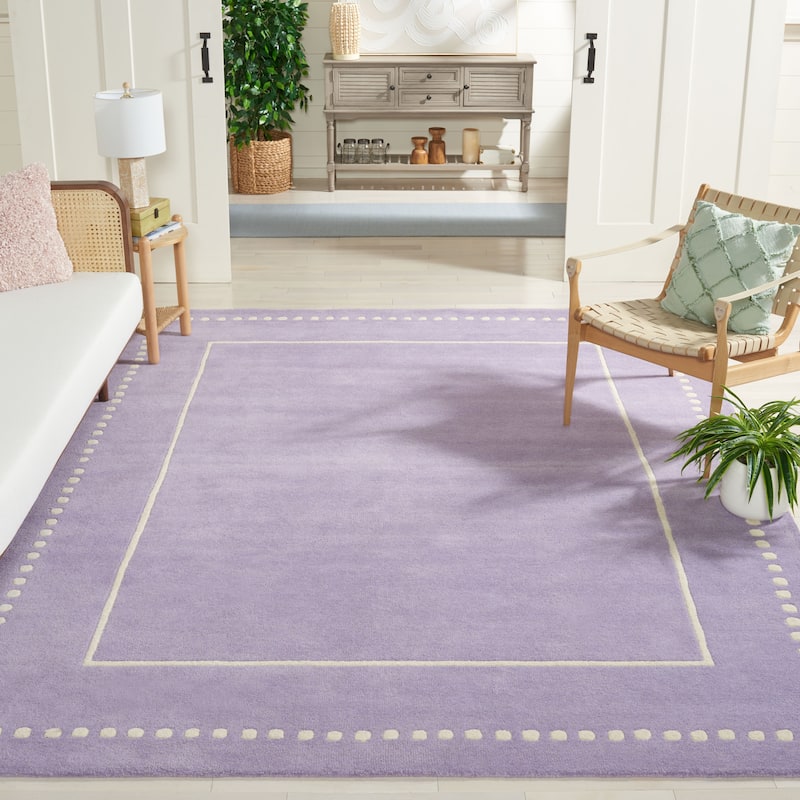 SAFAVIEH Handmade Bella Alverta Dotted Border Wool Rug
