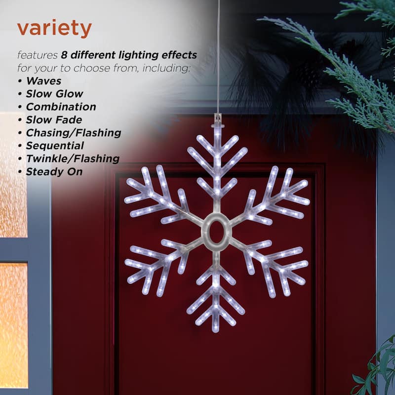 25" Hanging Snowflake Decor