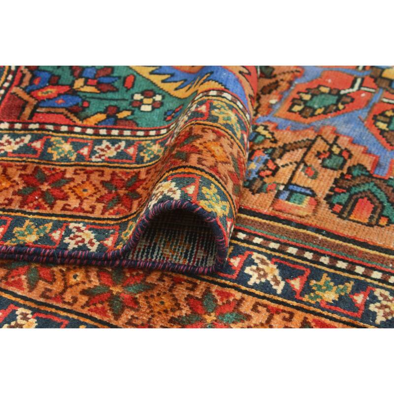 Fine Vintage Distressed Sharlene Beige/Red Runner - 4'8" x 9'6"