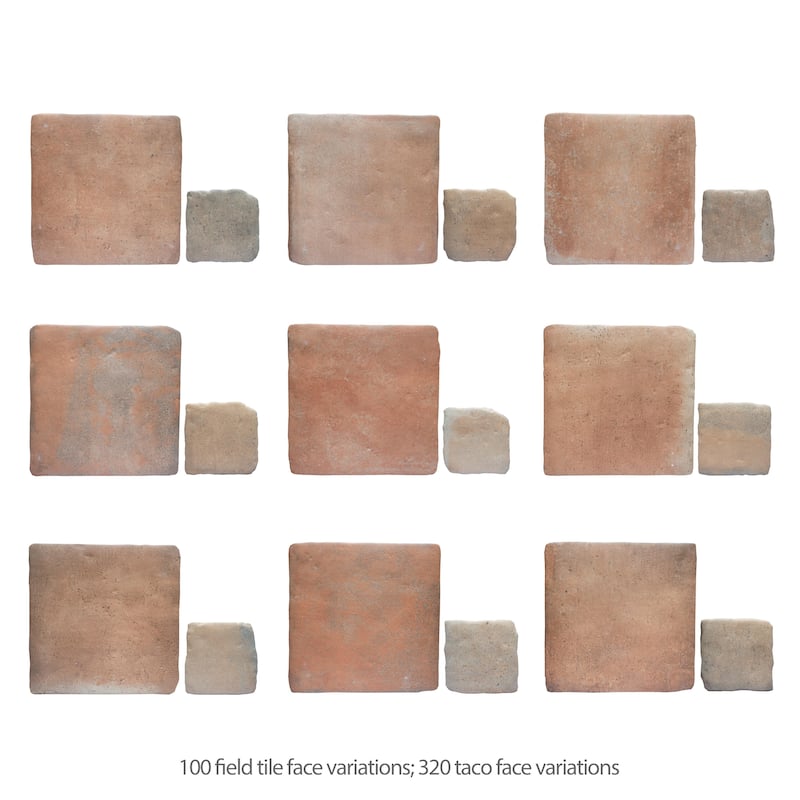 Merola Tile Benisa Marelle Cotto with Teja Taco 11-7/8" x 17-3/4" Porcelain Floor and Wall Tile - Case (22 Tiles)