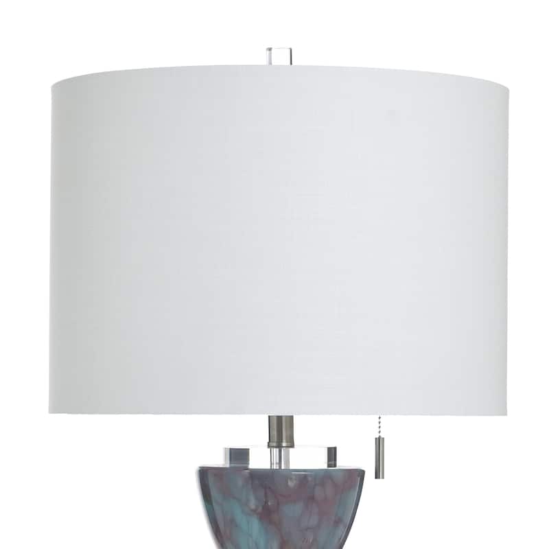 StyleCraft Glass Table Lamp - Bilzen - White Shade