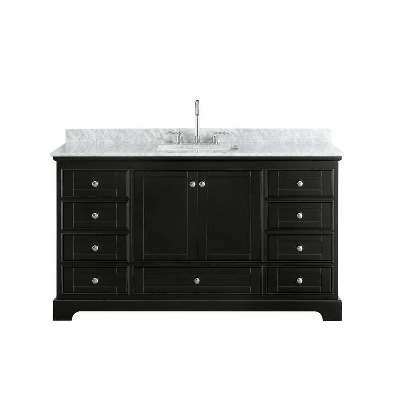 Wyndham Collection Deborah 60" Free Standing Single Vanity Set with