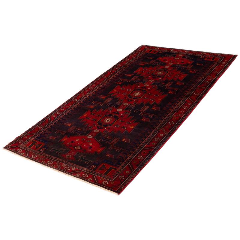 ECARPETGALLERY Hand-knotted Anadol Navy, Red Wool Rug - 5'3 x 9'5