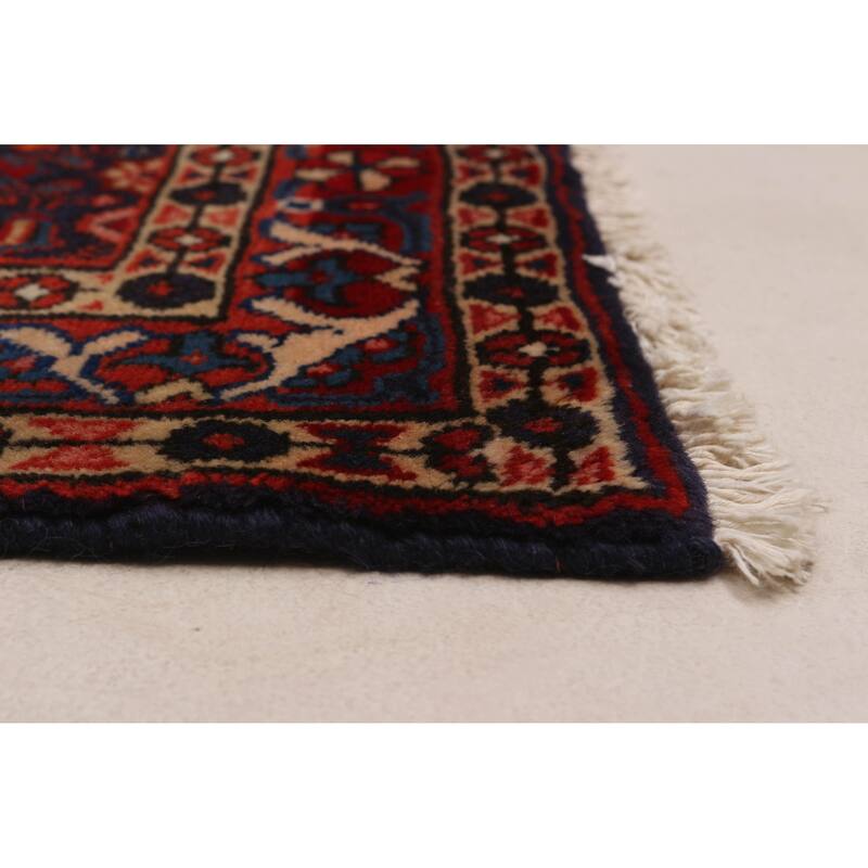 ECARPETGALLERY Hand-knotted Andelz Navy Wool Rug - 4'6 x 9'7