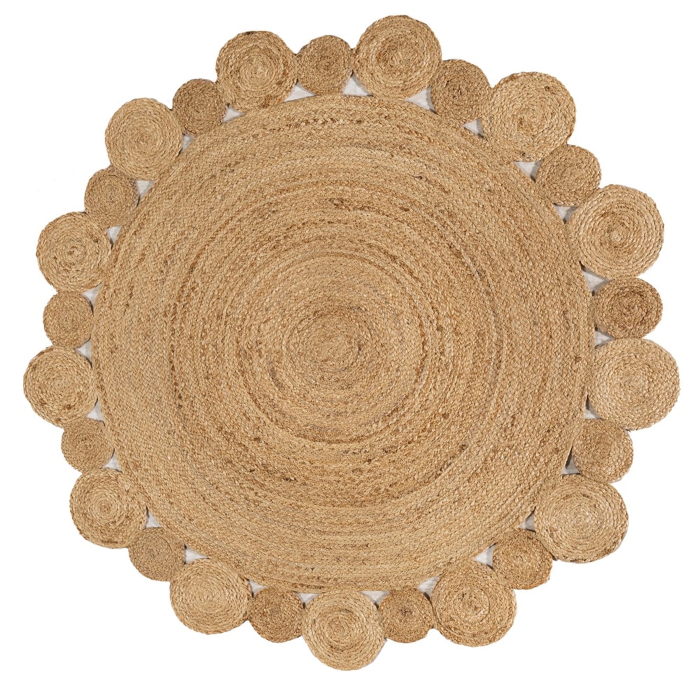 JONATHAN Y Eden Round Natural Jute hippie Circle Round Area Rug