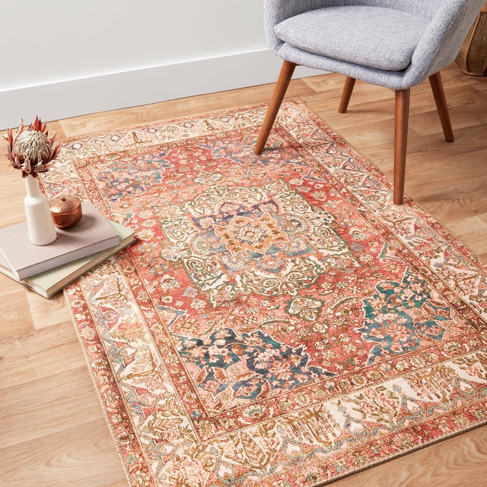 Alexander Home Dhanya Vintage Medallion Area Rug