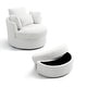 preview thumbnail 97 of 198, 41" W Oversized Accent Barrel Swivel Chair with Moon Storage Ottoman