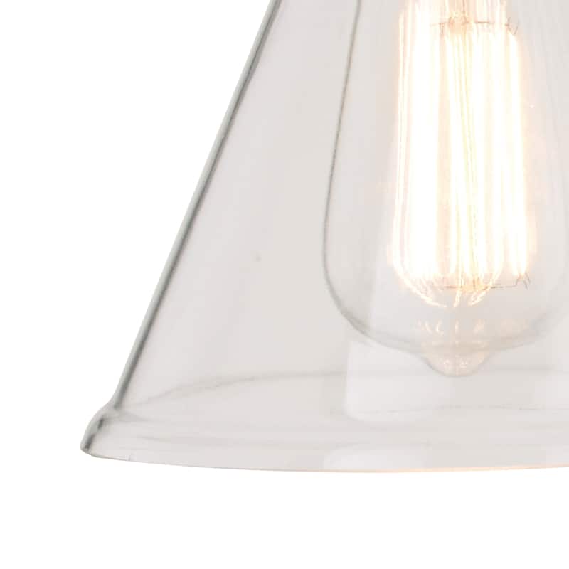 Mason Farmhouse Black Bathroom Vanity Light Fixture Clear Glass