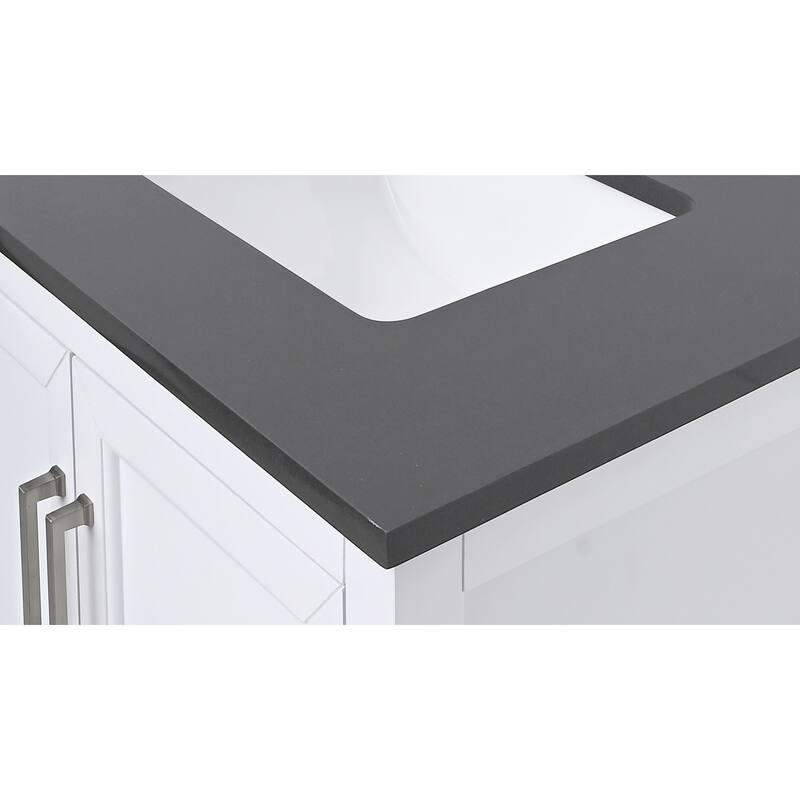 Avanity Quartz Vanity Top with Rectangular Undermount Sinks