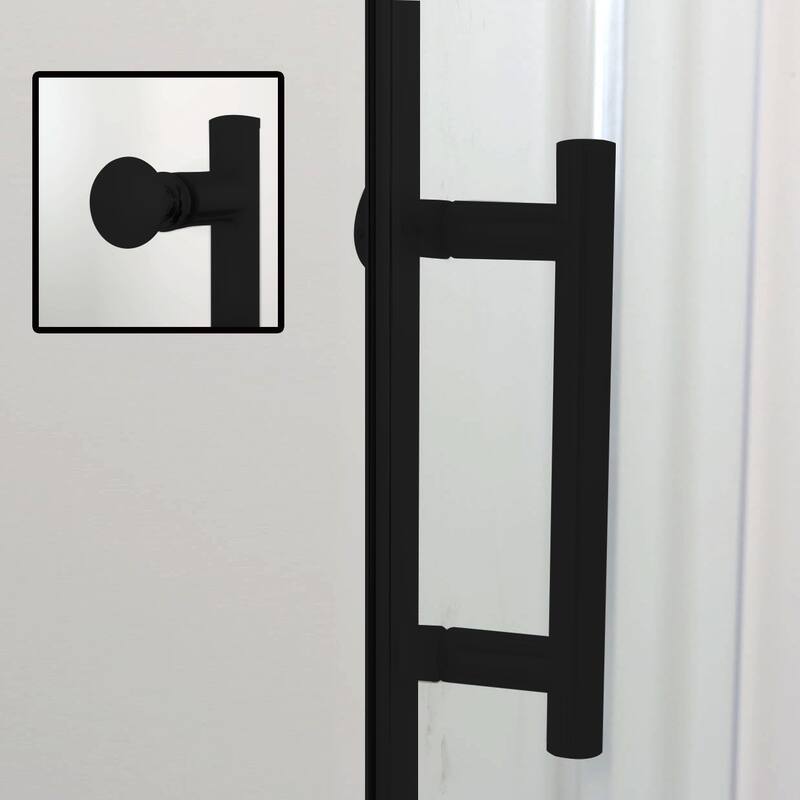 Elegant Adjustable Width Frameless Pivot Swing Shower Door with 1/4 inch Transparent Tempered by Certified Glass Door