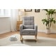 preview thumbnail 12 of 14, Accent Rocking Chair Rocking Chair with Solid Wood Legs, Upholstered Nursery Glider Rocker, Comfy Armchair with Side Pocket