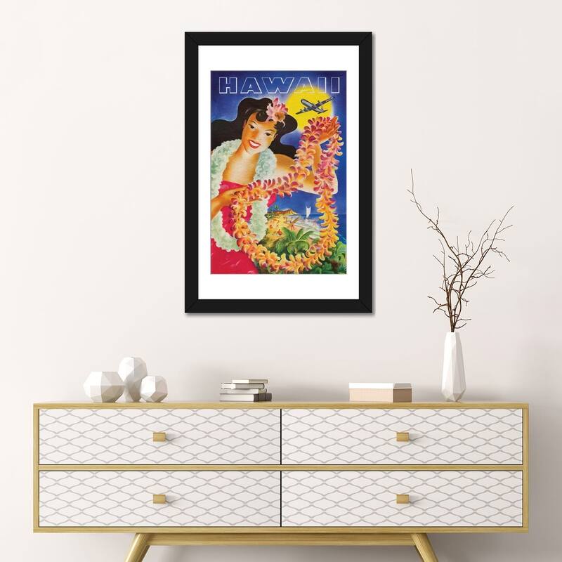 iCanvas "Hawaii Vintage Travel Poster (From Vector)" by Alessandro Della Torre