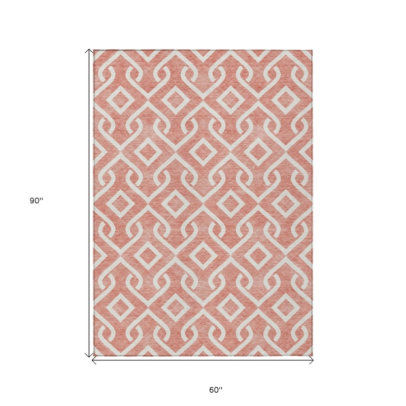 HomeRoots Geometric Transitional Rectangle Outdoor Rug