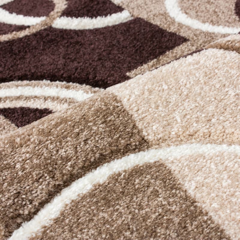 Well Woven Modern Geometric Arcs and Shapes Area Rug - 9'3" x 12'6"