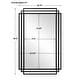 preview thumbnail 3 of 6, Overlapping Metal Framed Rectangular Wall Mirror - 36.5" - Black