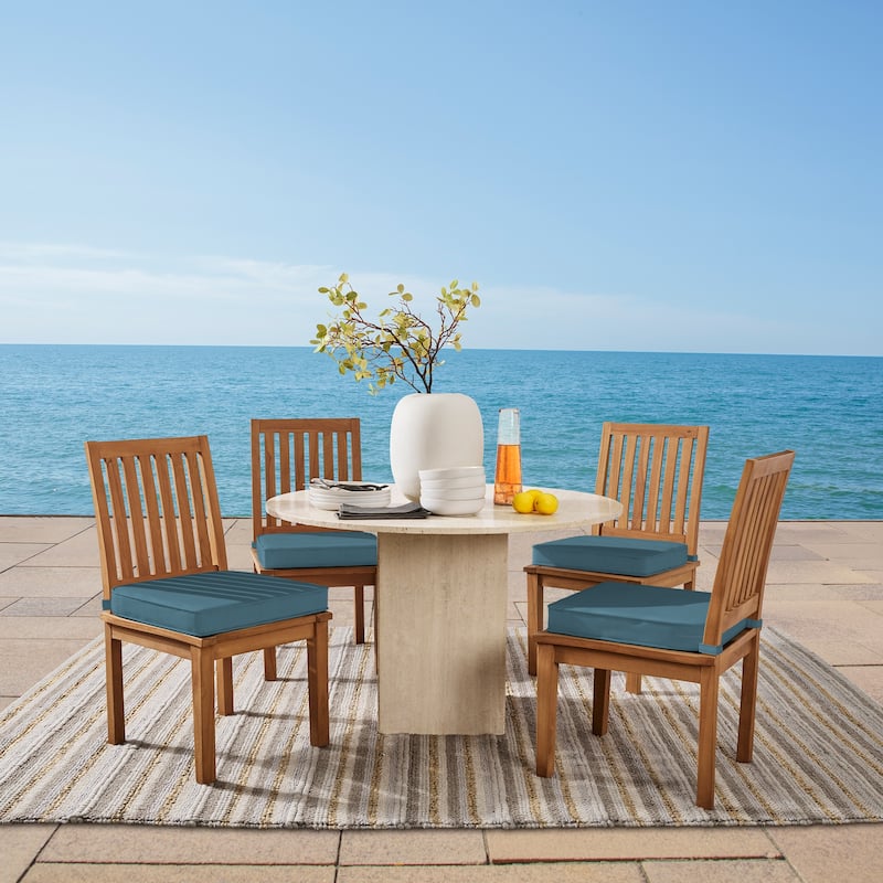 ARDEN Foam Outdoor Double Welted Round Back Seat Cushion, 20 x 19