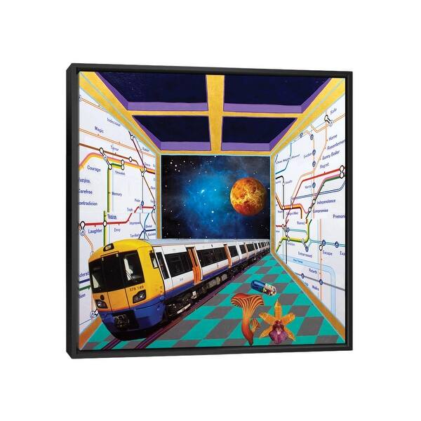slide 2 of 15, iCanvas "Station To Station" by Stefano Pallara Framed|Gold iCanvas "Station To Station" by Stefano Pallara Framed|Black