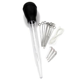 Chef Craft 3pc Poultry / Turkery Cooking and Prep Kit - Includes Baster, Lacing Kit & Pop Up Thermometer Timer