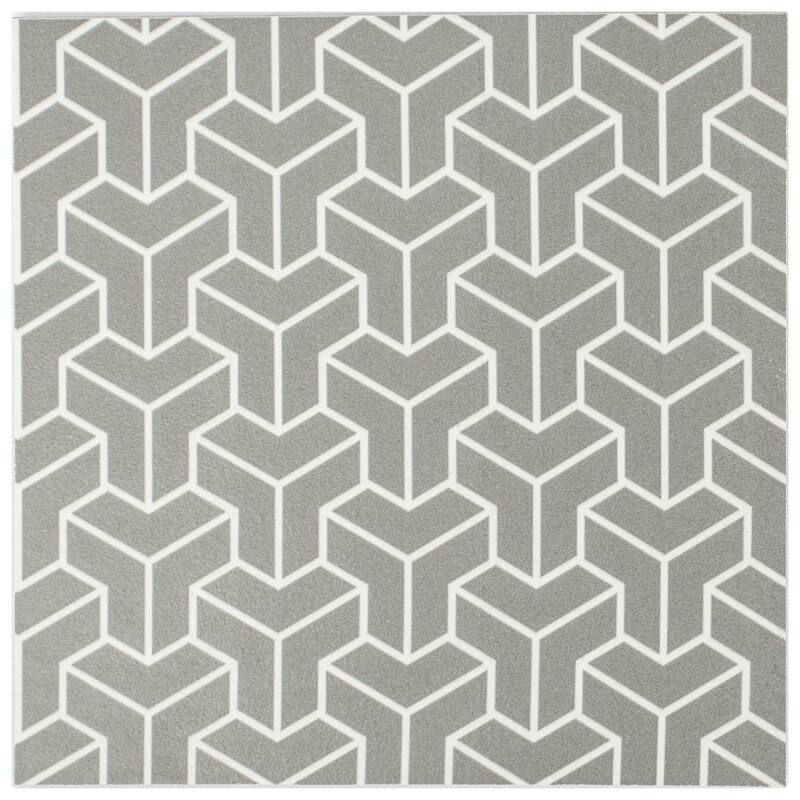 Felix 7 in. x 7 in. Greyscale Matte Porcelain Wall and Floor Tile