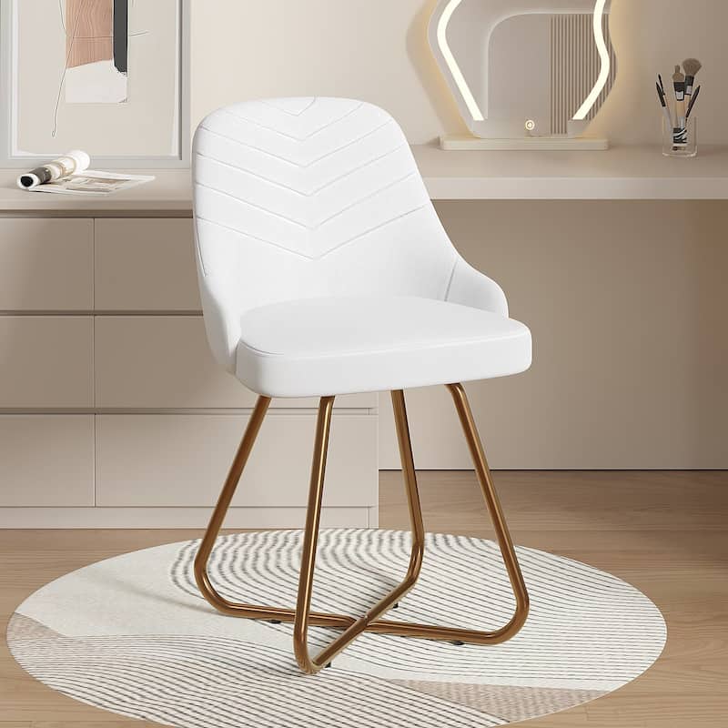 VECELO Accent Chair Velvet Comfy Lounge Chairs for Bedroom, Upholstered Barrel Vanity Chair with Back, Mid Century Makeup Chair