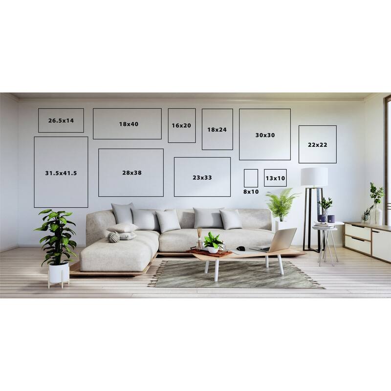 Kate and Laurel Sylvie Conch Shell Framed Canvas by Rachel Christopoulos