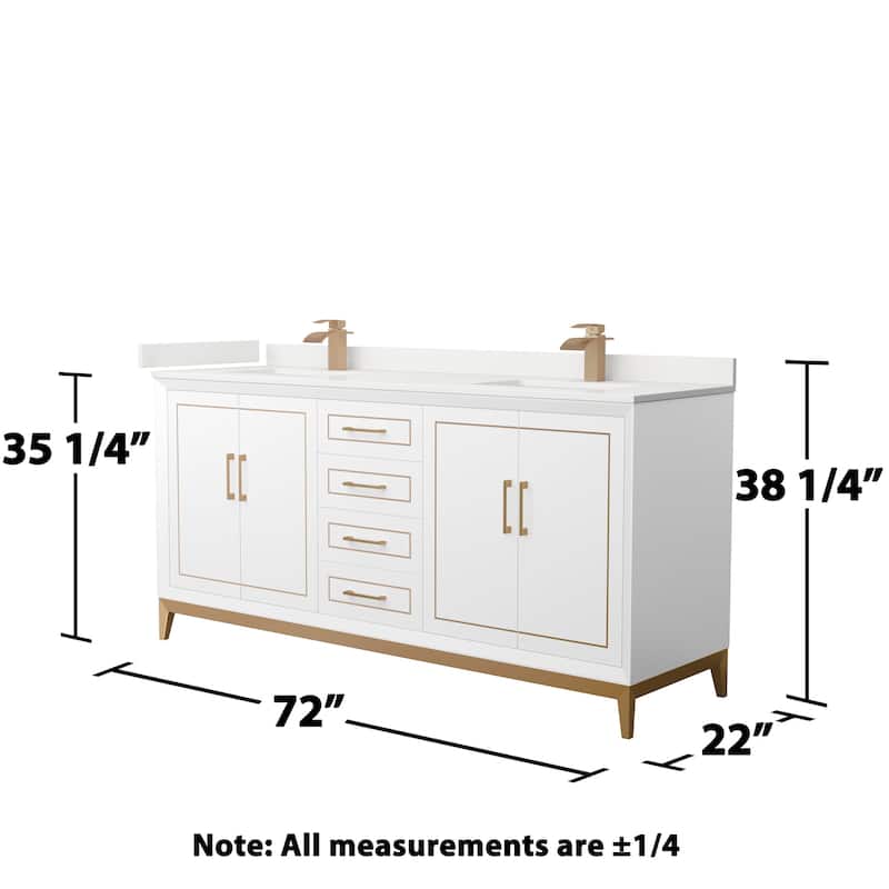 Wyndham Collection WCH515172D-QTZ-UNSMXX Marlena 72" Free Standing