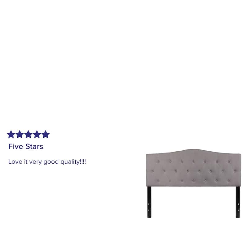 Arched Button Tufted Upholstered Headboard