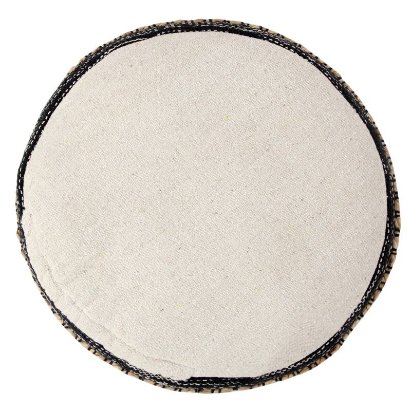 HomeRoots 18" x 18" x 14" " Black Pouff