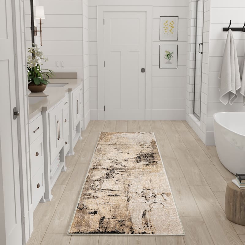 Nourison Washable Decor Indoor only Machine Washable Contemporary Area Rug