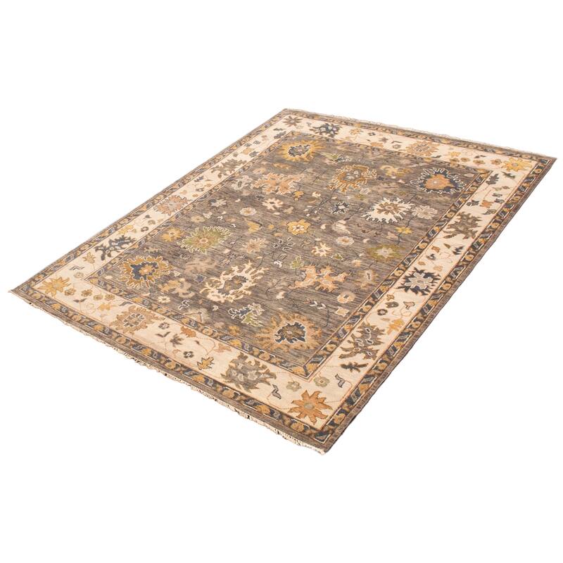 ECARPETGALLERY Hand-knotted Jules Serapi Grey Wool Rug - 9'1 x 11'11