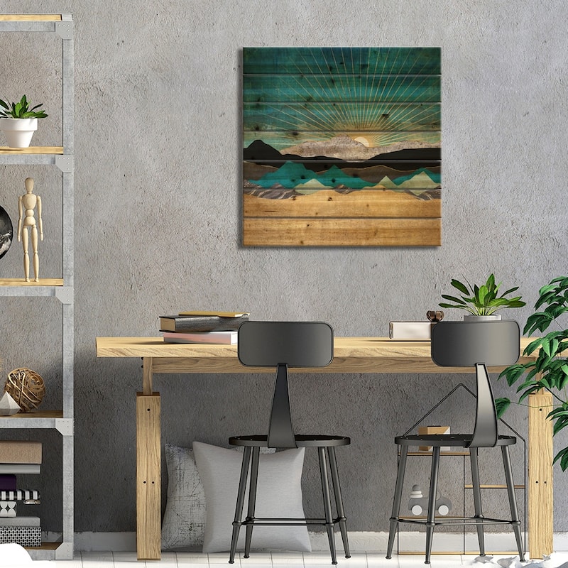 Peacock Vista Print On Wood by SpaceFrog Designs - Multi-Color