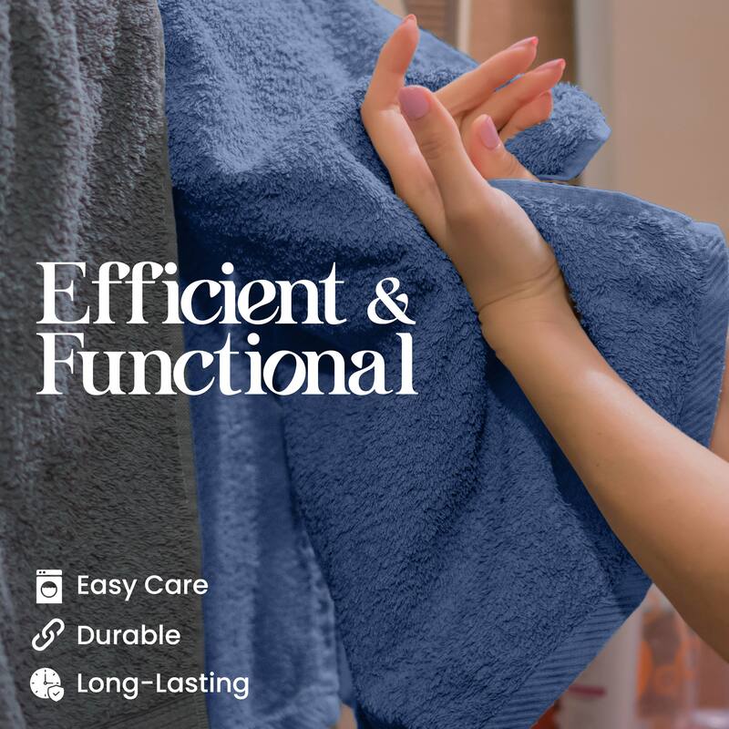 Utica 6-Piece Towel Set 100% Cotton Highly Absorbent & Soft
