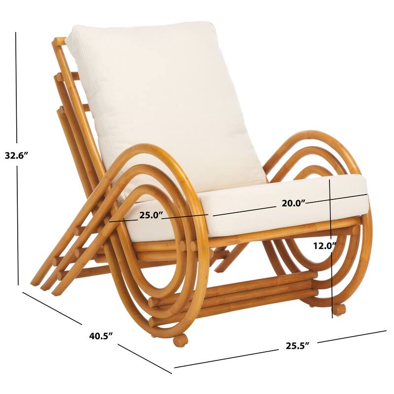 SAFAVIEH Couture Fernson Rattan Accent Chair - 26"W x 41"D x 33"H