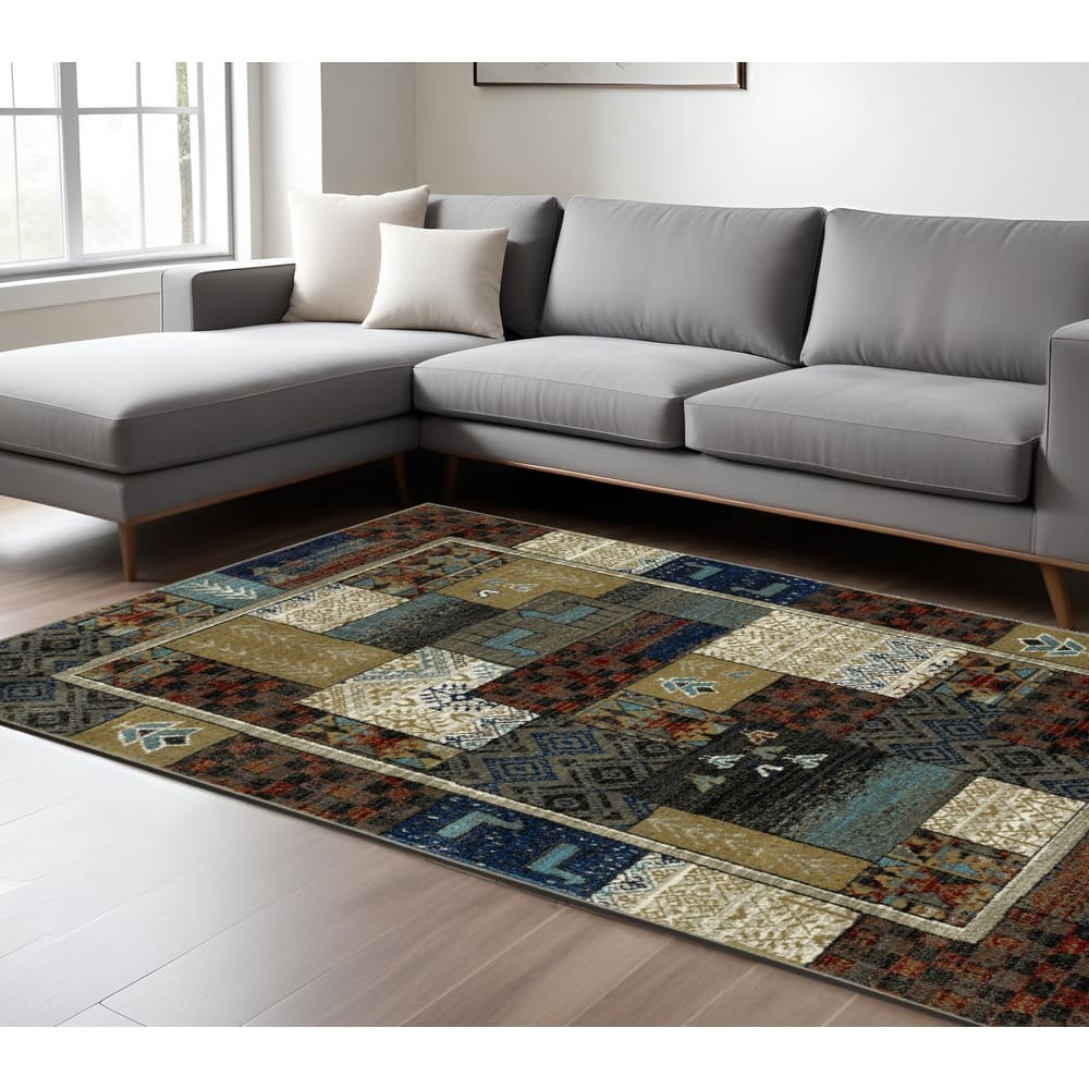 HomeRootsPatchwork Bohemian Runner Area Rug