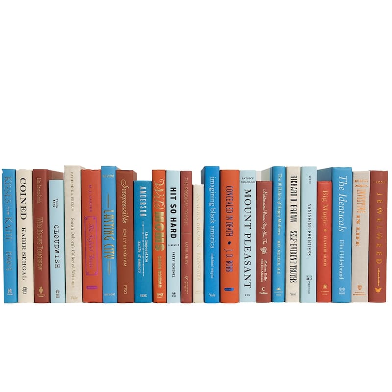 Books Blue Decorative Accessories: Rustic Ocean Color By The Foot