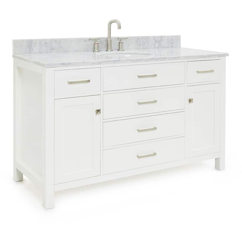 Ariel H055SCW2OVO Bristol 55" Free Standing Single Oval Basin Vanity