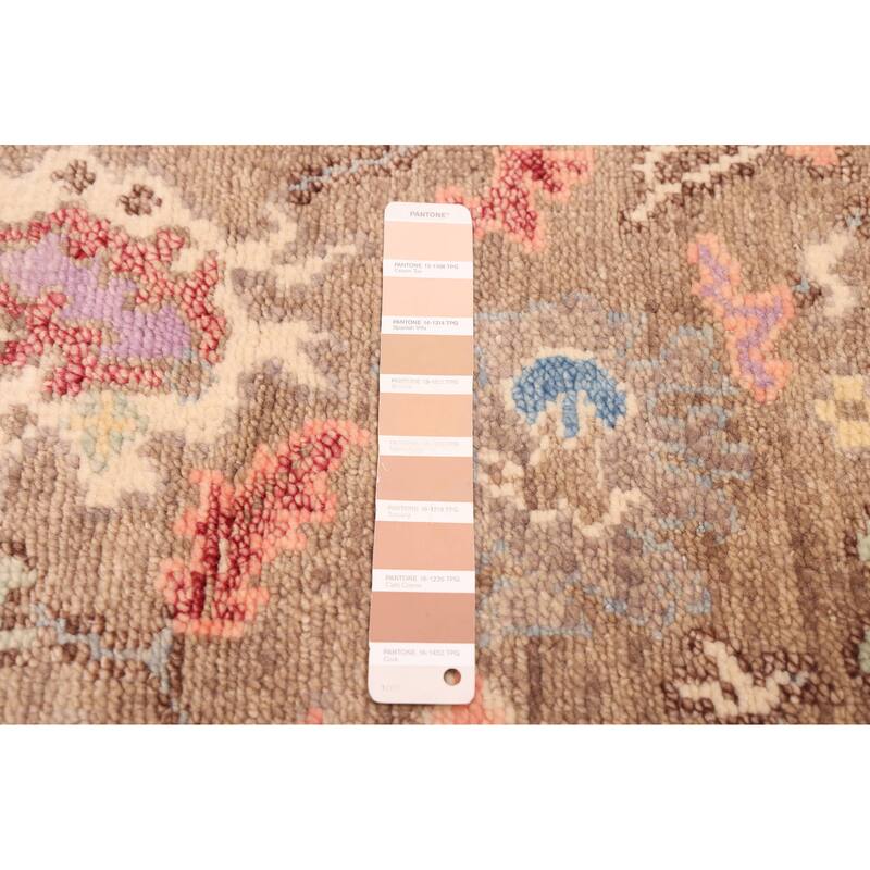 ECARPETGALLERY Hand-knotted Modern Oushak Brown Wool Rug - 3'11 x 6'0