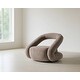 preview thumbnail 2 of 6, Divani Casa Tony Modern Brown Fabric Swivel Accent Chair