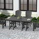 preview thumbnail 22 of 49, Laguna Hdpe All Weather Outdoor Patio 71" Rectangular Dining Table Gray