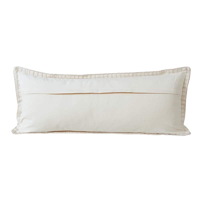 Sevita Guapo Casual Solid Stitched Edge Cotton Throw Pillow