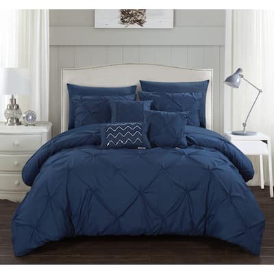 Chic Home Valentina 10 Piece Bed in a Bag Pinch Pleated Comforter Set