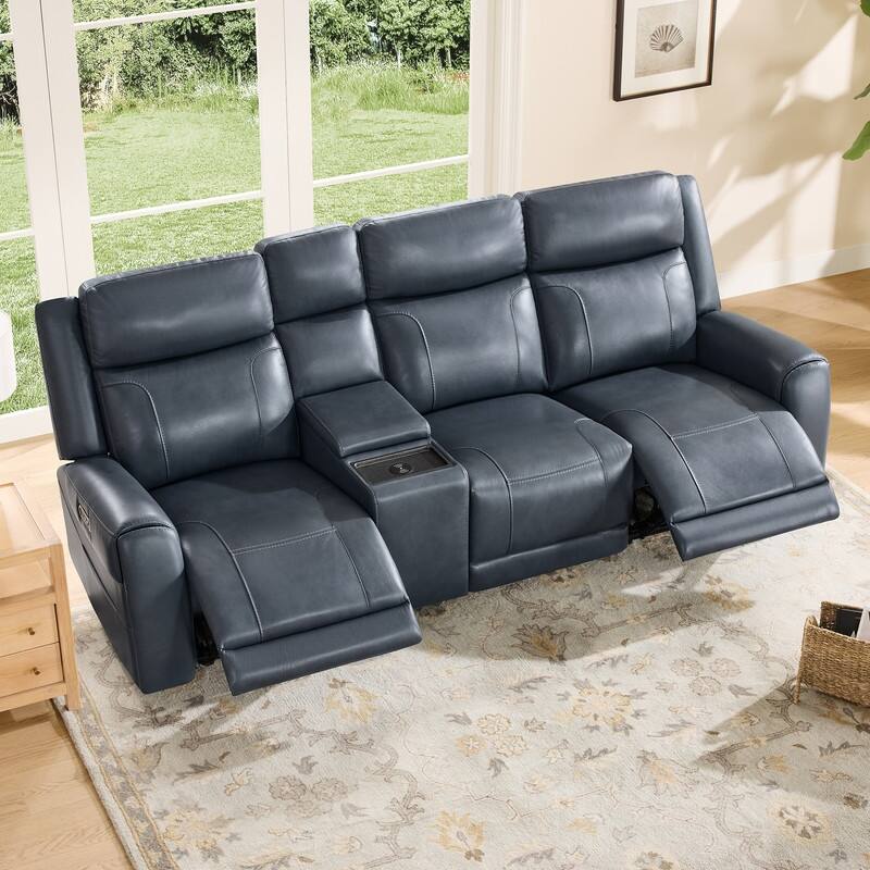 Spruce & Spring Leo Power Wall Hugger Reclining Sofa with Multi-Function Console