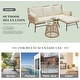 preview thumbnail 47 of 52, EROMMY 3-Piece Patio Conversation Set with Glass Table & 2 Armchairs, Seat Cushions