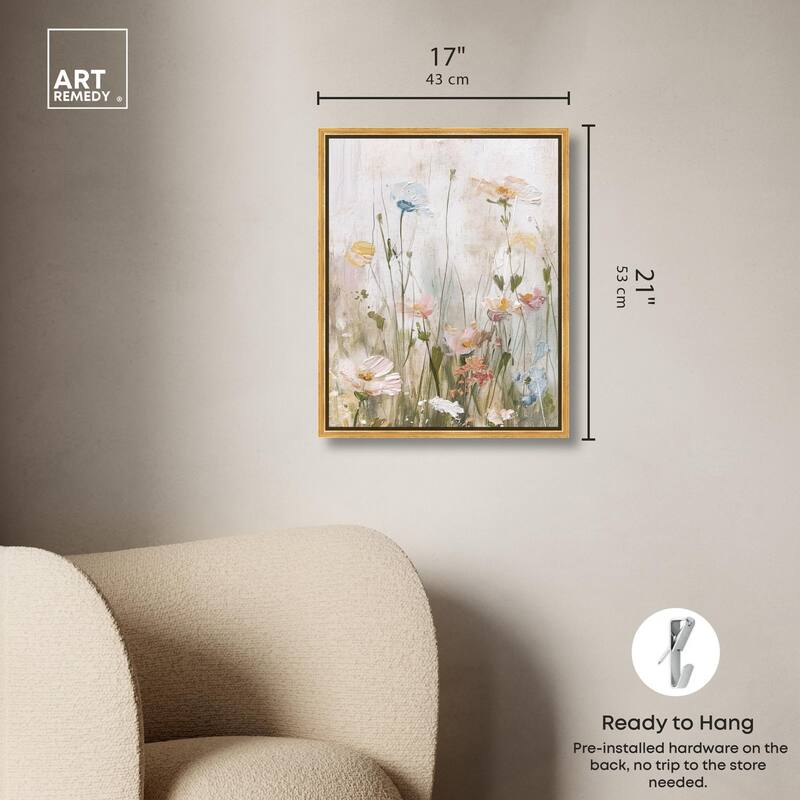 Floral Luster Canvas by Art Remedy