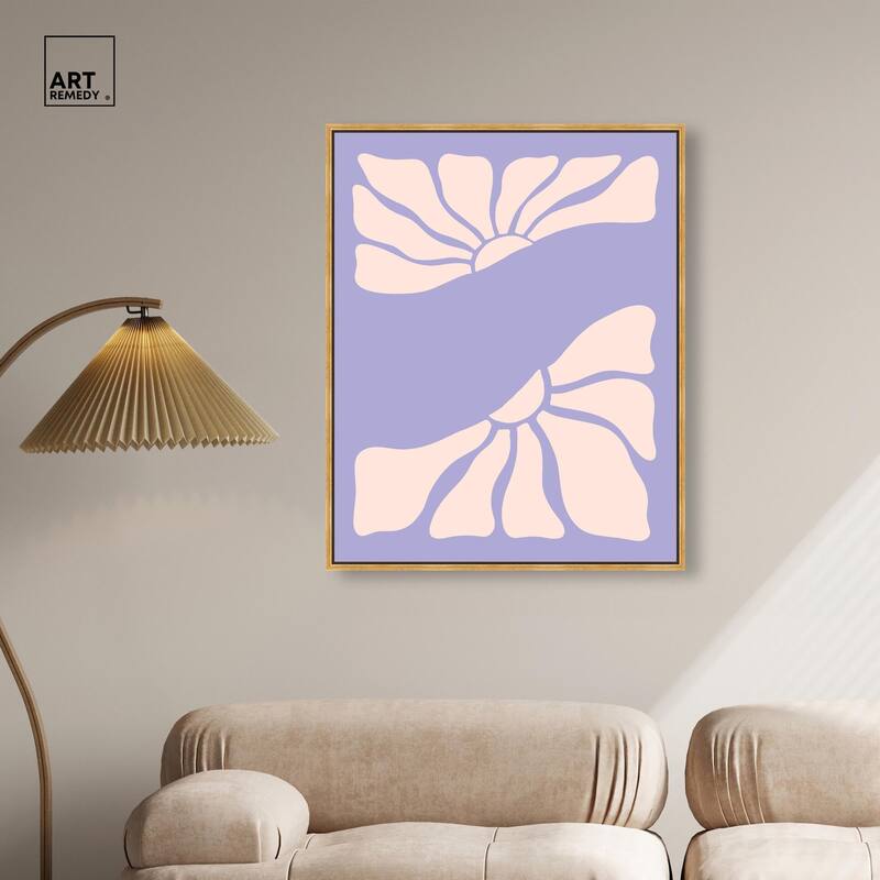 Split in two Flower Canvas by Art Remedy