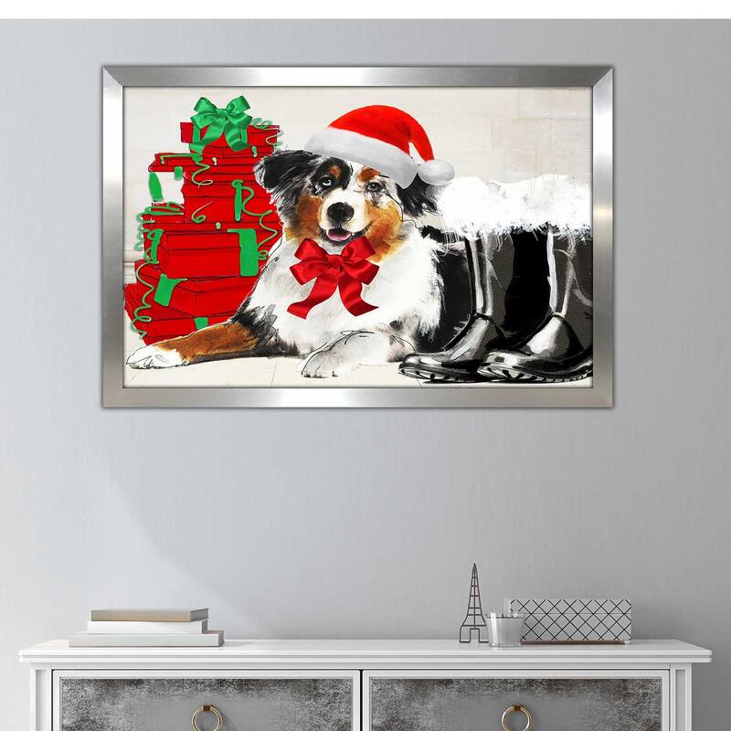 "Christmas Holiday Border Collie" by Jodi Print on Acrylic