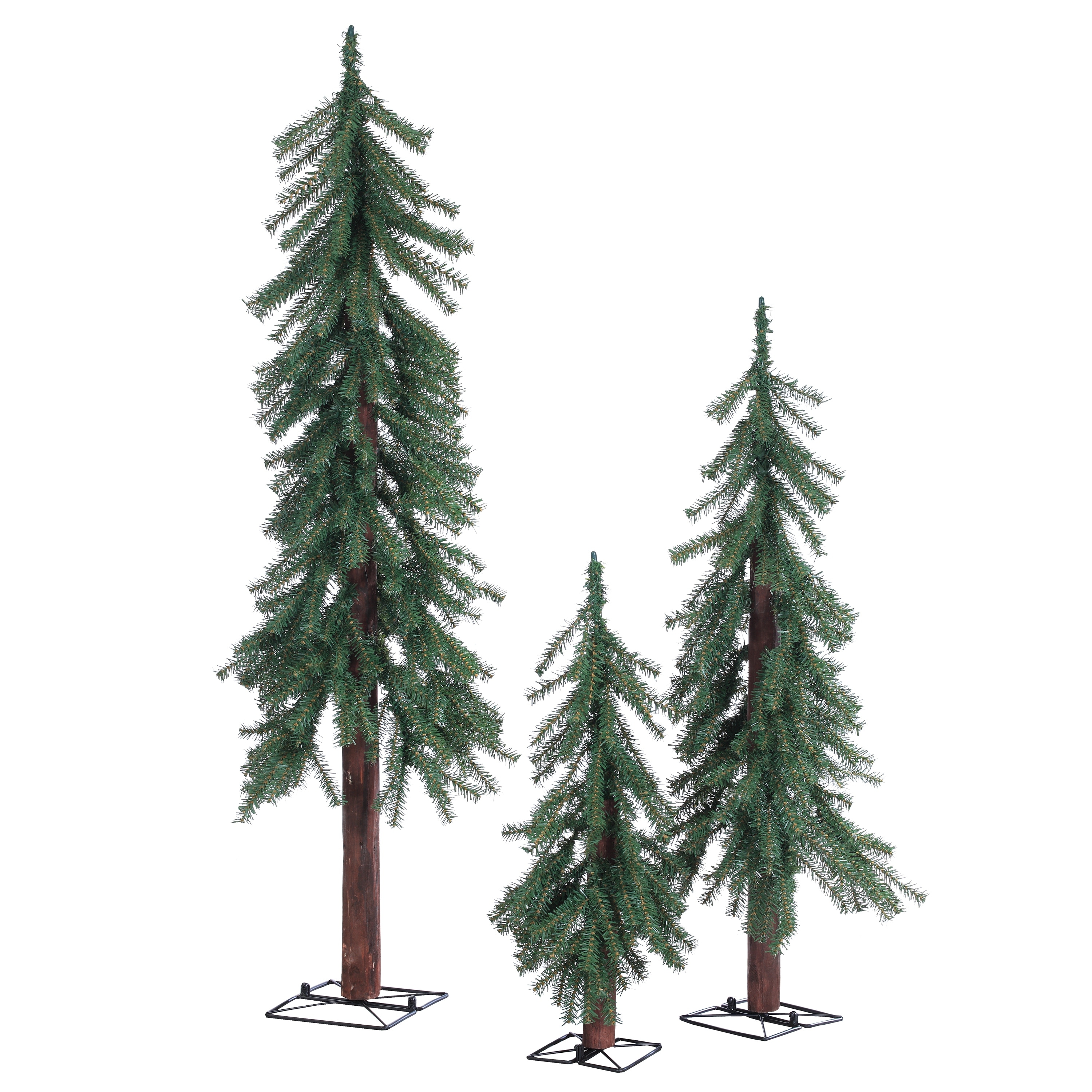 Set of 3 Unlit Alpine Trees - N/A